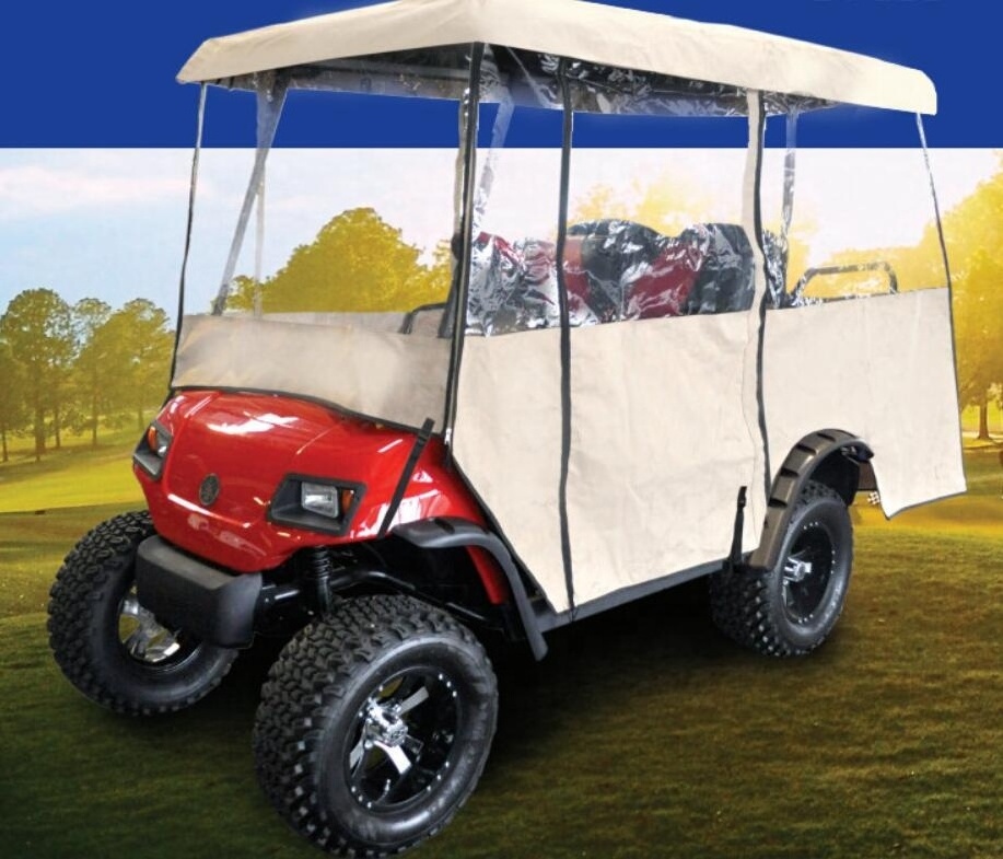 4 passenger Waterproof High quality golf cart  rain cover with doors