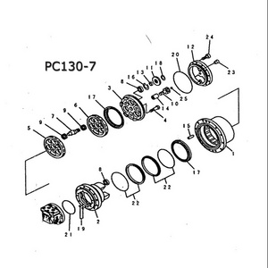 PC130-7 TZ200B1021-01 Bearing TZES100-250-A Floating Seal for Komatsu PC130-7 Travel Motor Parts