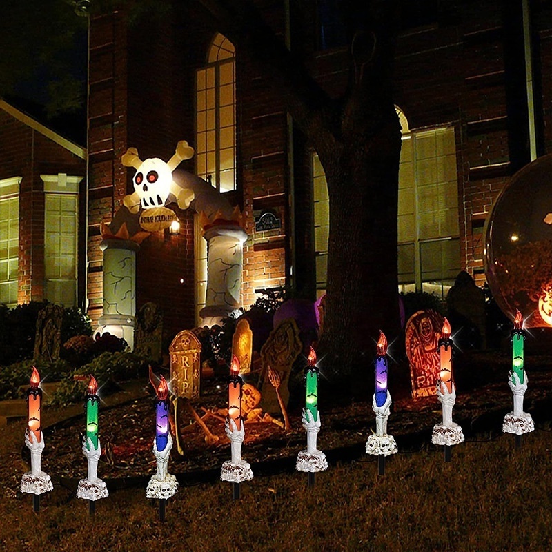 Halloween led Candle Light Mauve Skeleton Candle lamp Lighting and  Halloween Party Candle lamp