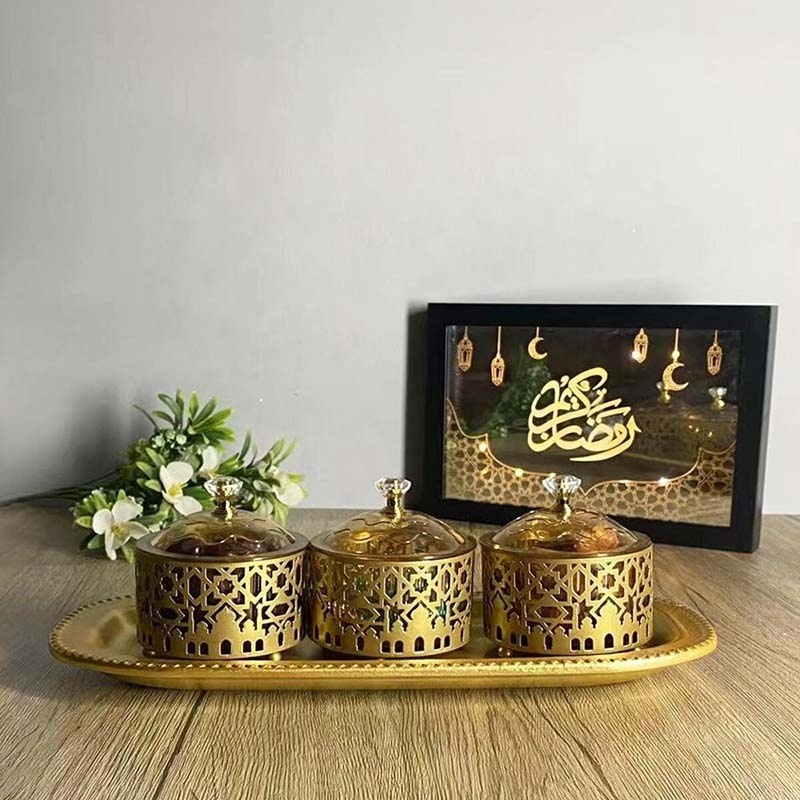 2024 Turkish Greek Arabic Coffee Serving Set with Cups, Saucers, Cup Holders, Lids, Sugar Bowl & Lid and Tray