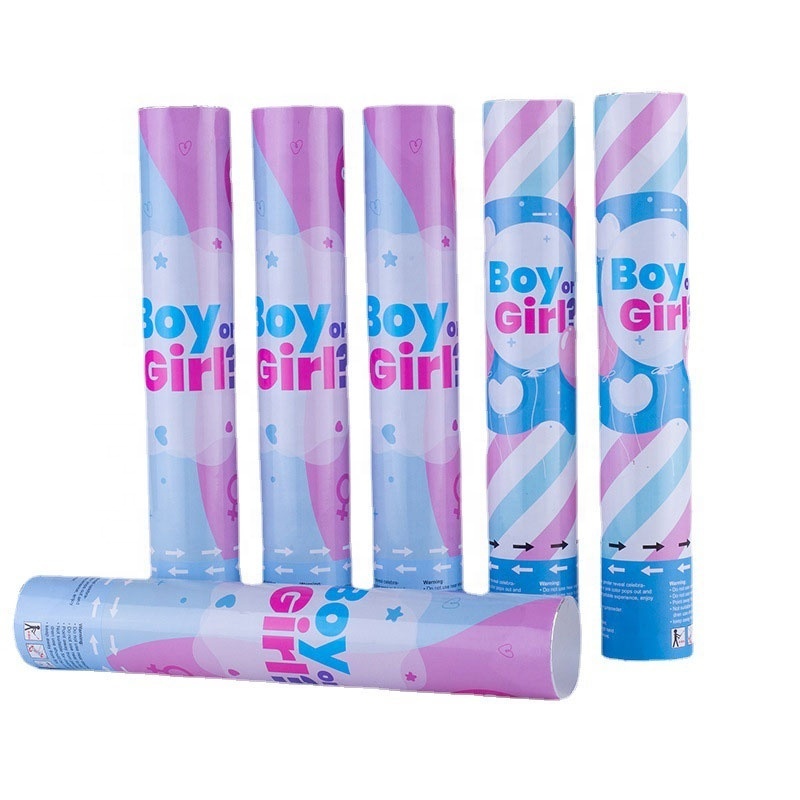 Gender Reveal Confetti Cannon Popper for Gender Reveal Decorations and Baby Gender Reveal Party Supplies