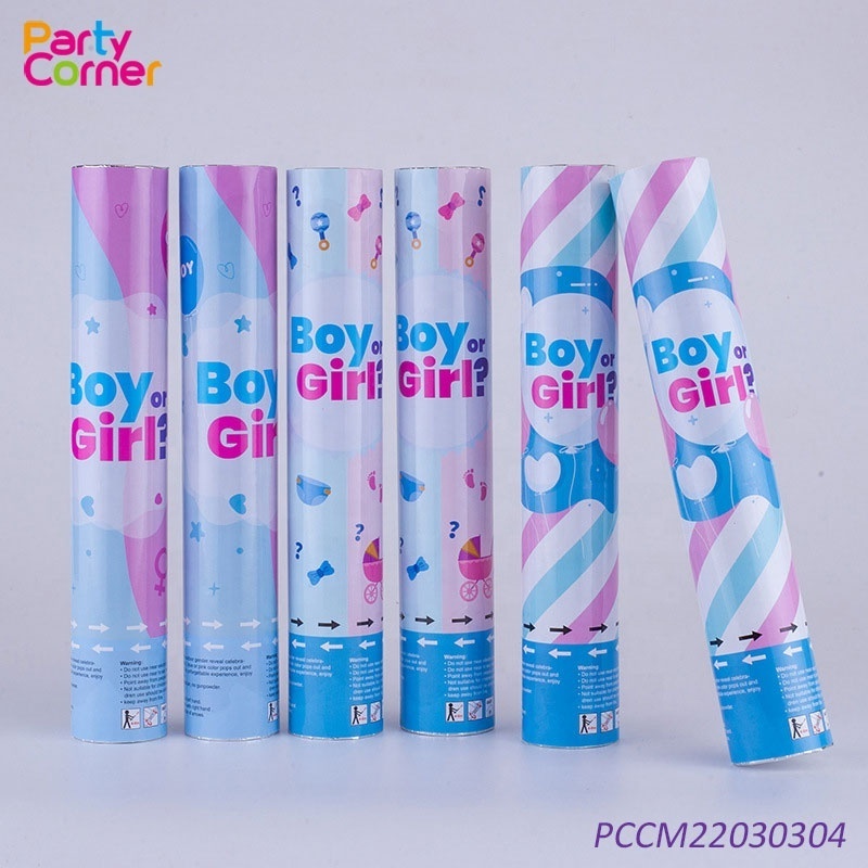 Gender Reveal Confetti Cannon Popper for Gender Reveal Decorations and Baby Gender Reveal Party Supplies