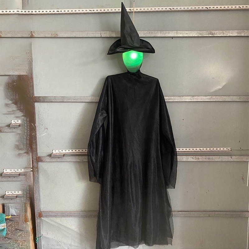 Halloween Witch Yard Stakes Decoration with Light-up Heads for Yard Decoration Halloween Props Creepy Party Supplies