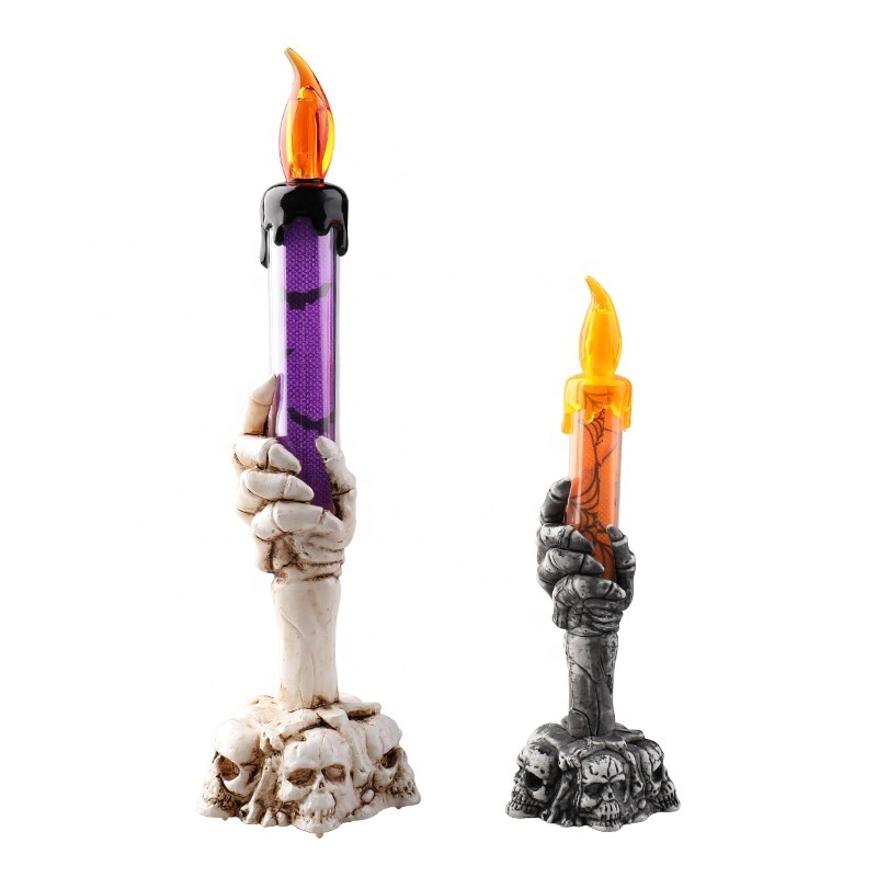 Halloween led Candle Light Mauve Skeleton Candle lamp Lighting and  Halloween Party Candle lamp