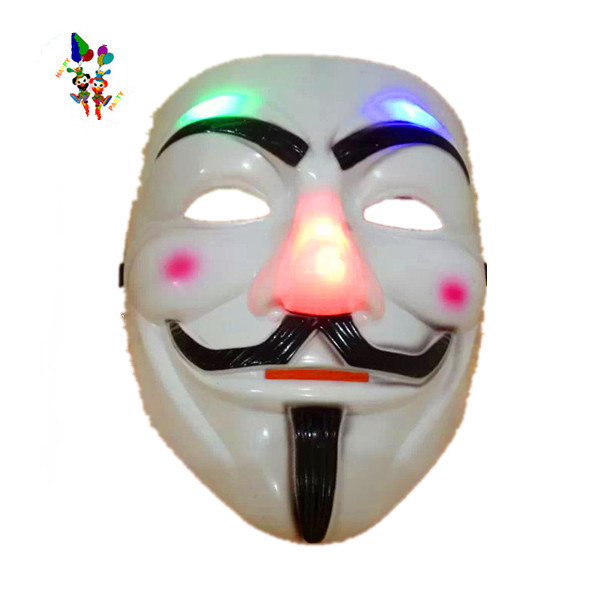 Plastic V for Vendetta Halloween Masquerade Led Party Masks Men HPC-0474