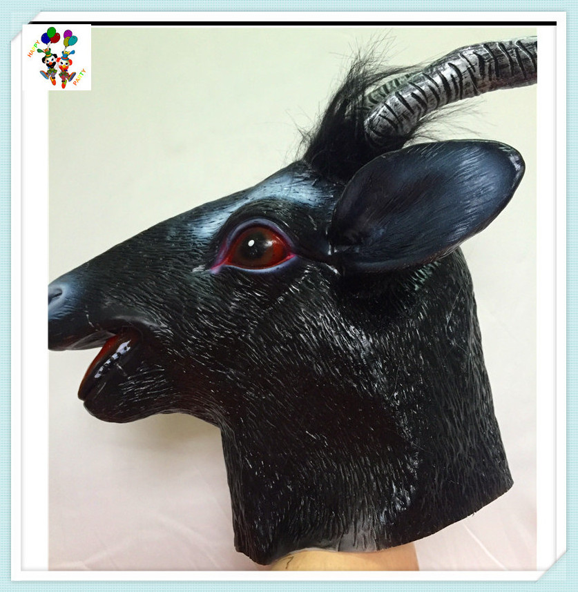 Quality Halloween Party Costume Goat Latex Animal Head Masks HPC-3500