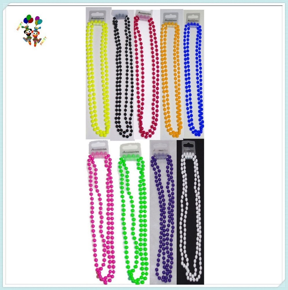 Cheap Ladies Fluorescent Fancy Dress Disco Mardi Gras Beads HPC-0985