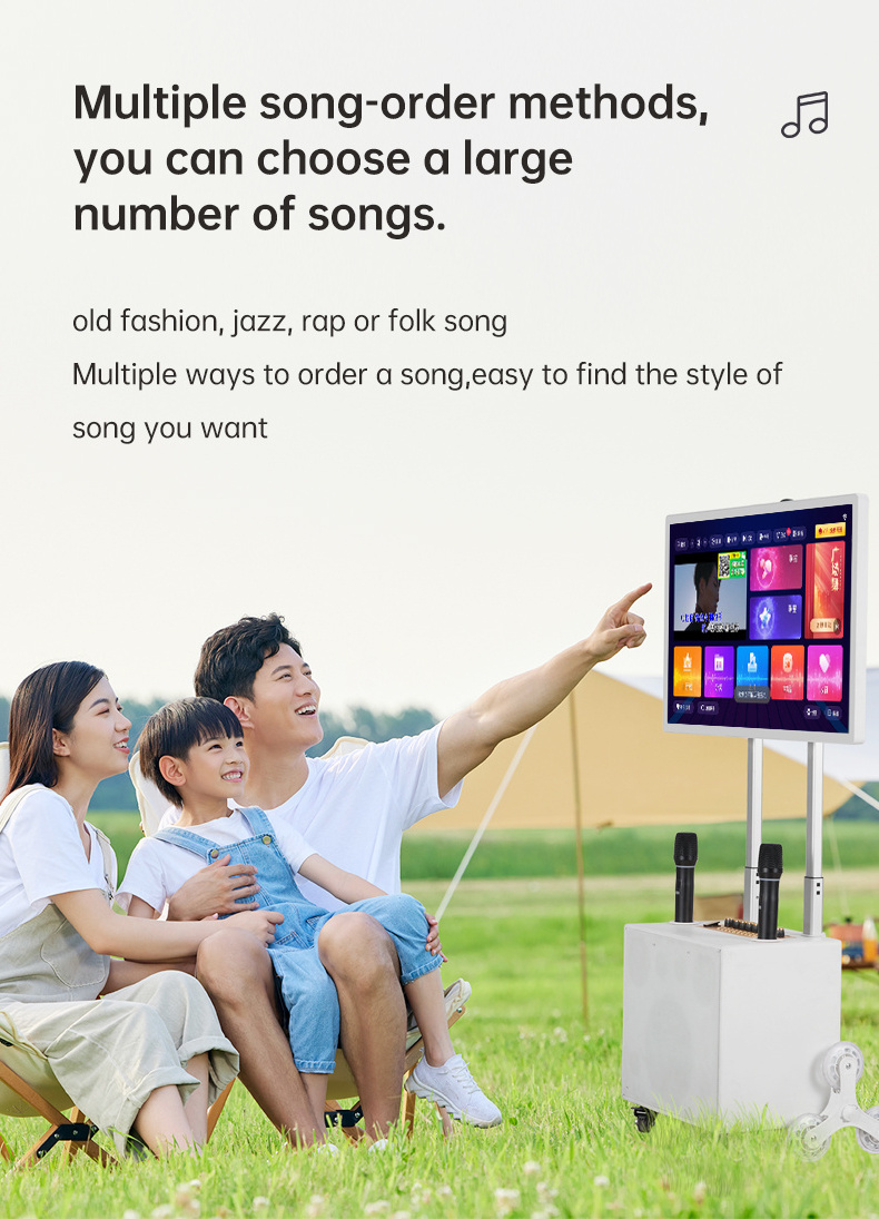 Professional Karaoke Machine with Songs Black Red Android White Copper OEM Linux Storage HDMI Video Color Support Output Weight