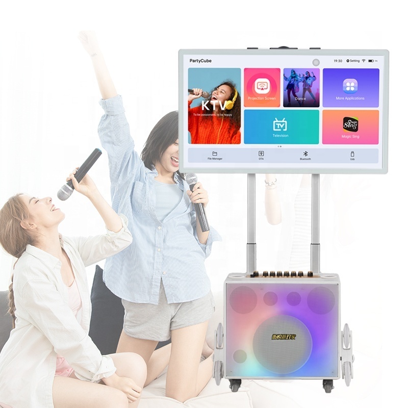 Professional Karaoke Machine with Songs Black Red Android White Copper OEM Linux Storage HDMI Video Color Support Output Weight