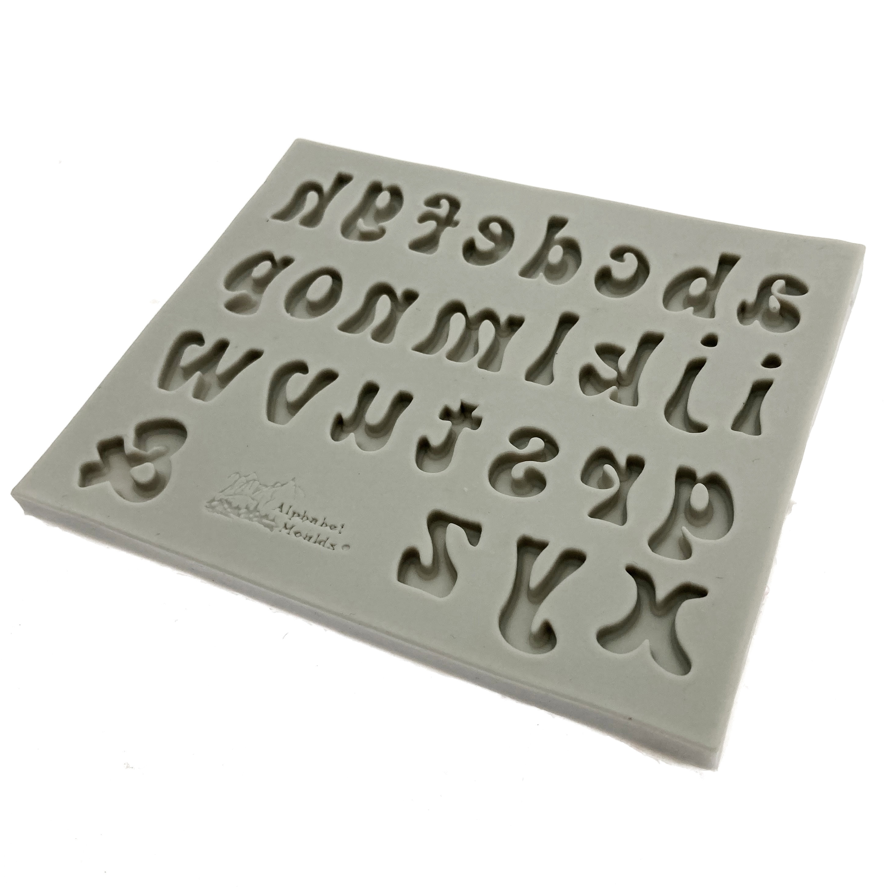 wholesale Uppercase and lowercase English letters silicone fondant molds, digital chocolate molds, cake decoration baking tools