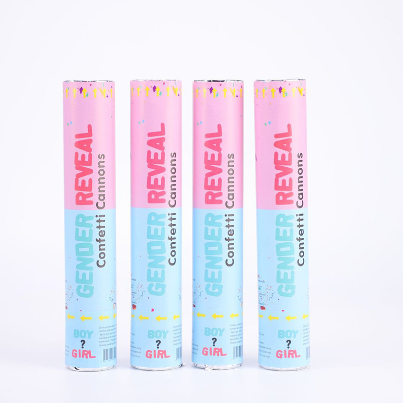 Gender Reveal Confetti Cannons Package (2 Pink and 2 Blue)