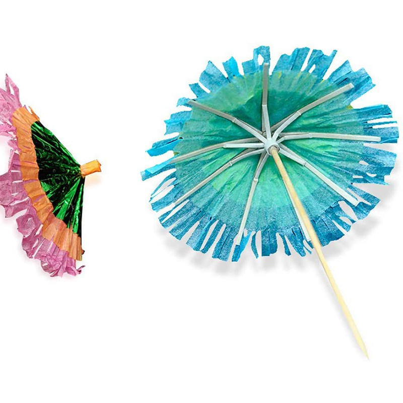 Cocktail Parasol Picks Colorful Paper Umbrellas for Hawaiian Party umbrella wholesale parasol toothpicks