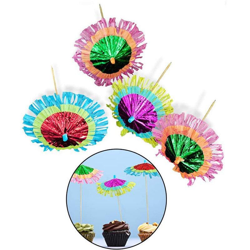 Cocktail Parasol Picks Colorful Paper Umbrellas for Hawaiian Party umbrella wholesale parasol toothpicks