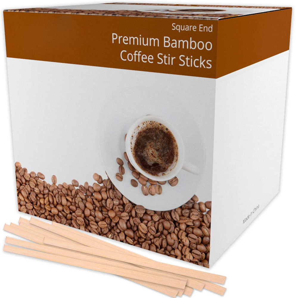 110mm 140mm Bamboo Coffee Stirrers Disposable Coffee Stir Sticks Swizzle Drink Sticks for Cocktails Coffee Bar Accessories