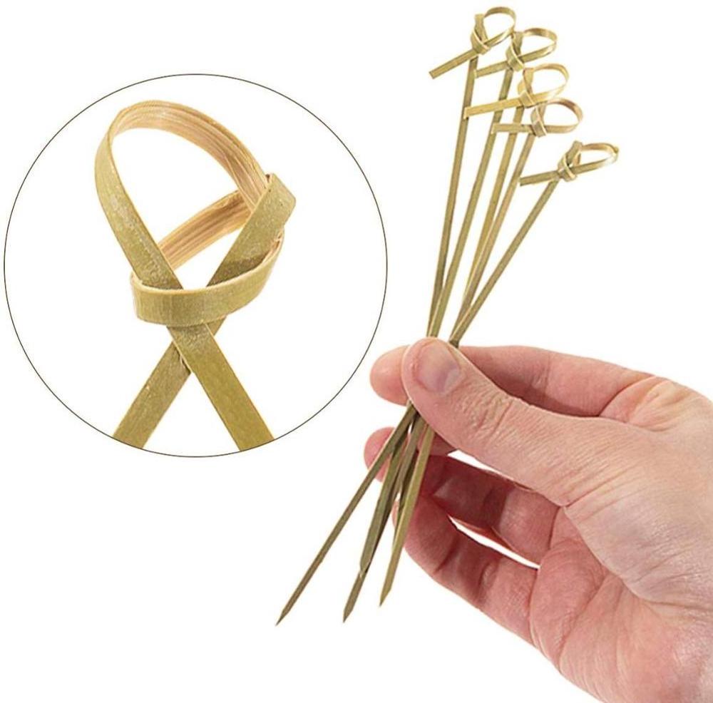 Bamboo  Cocktail Skewers 9/12/15cm Bamboo Knot Skewers for Food