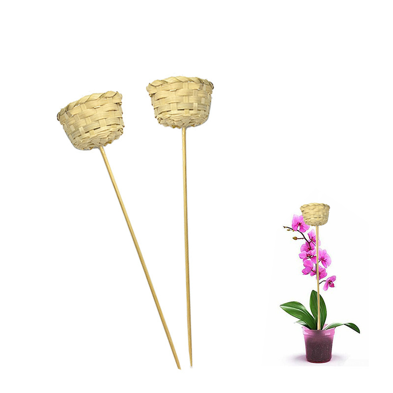 Customized 30cm handmade Decorative flower support bamboo sticks plant support stick for climbing plants