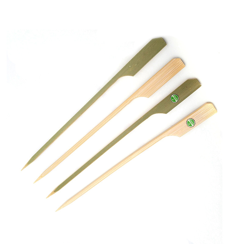 Disposable Flat Teppo Kebab Gun Food Skewer Bamboo Teppo Stick BBQ Bamboo Tools Outdoor BBQ >12 Per Kit Opp Bag Not Coated