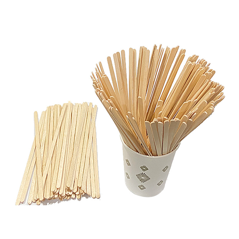 Customized Disposable Wooden Coffee Stick Portable Coffee Stir Sticks Wooden Stirrers