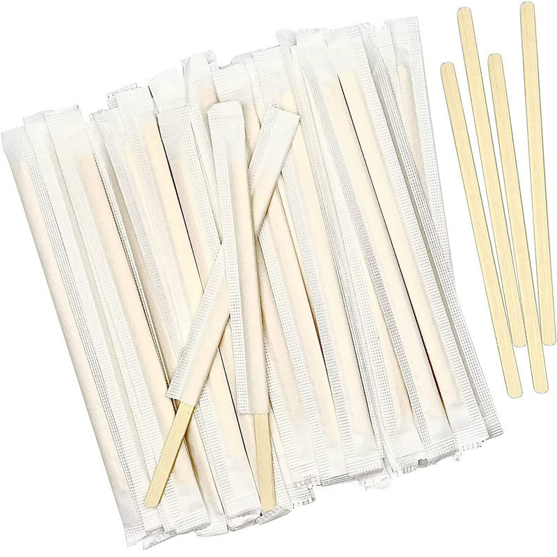 110mm 140mm Bamboo Coffee Stirrers Disposable Coffee Stir Sticks Swizzle Drink Sticks for Cocktails Coffee Bar Accessories