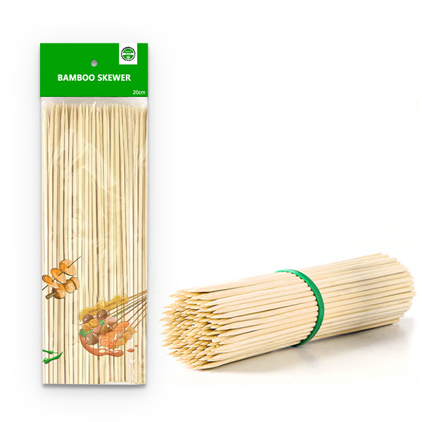 Biodegradable 40cm Round Kebab Bbq Bamboo Sticks Bamboo Skewers