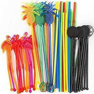 wholesale decorative plastic bar cocktail drinking stirrer