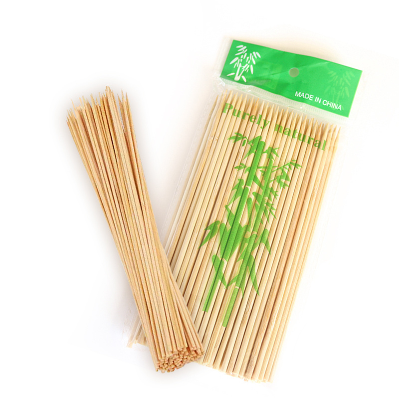 Biodegradable 40cm Round Kebab Bbq Bamboo Sticks Bamboo Skewers