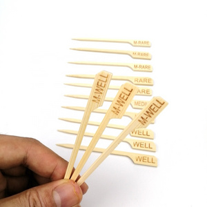 Disposable Flat Teppo Kebab Gun Food Skewer Bamboo Teppo Stick BBQ Bamboo Tools Outdoor BBQ >12 Per Kit Opp Bag Not Coated