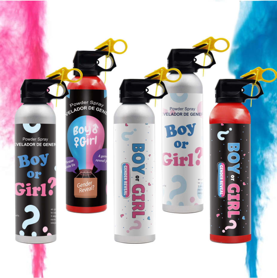 Blue Pink Gender Reveal Fire Extinguisher Party Supplies Gender Reveal Party Supplies Powder Blaster Spray Smoke Cannons SP-181