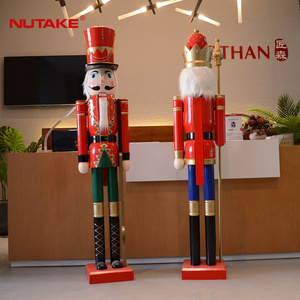 6ft / 180cm Life size large / Giant Red Christmas decoration outdoor Wooden Nutcracker King & Soldier Ornament Doll Gift