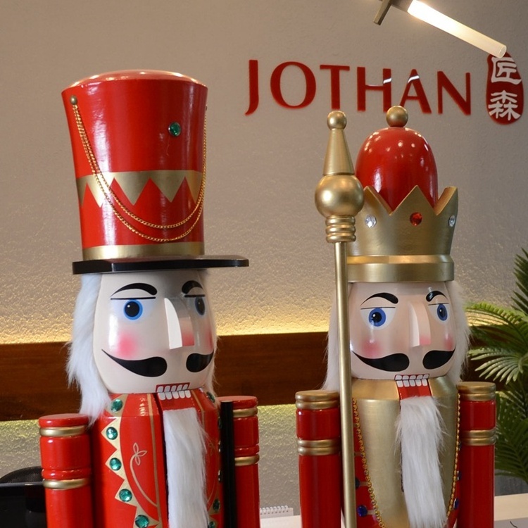 6ft / 180cm Life size large / Giant Red Christmas decoration outdoor Wooden Nutcracker King & Soldier Ornament Doll Gift