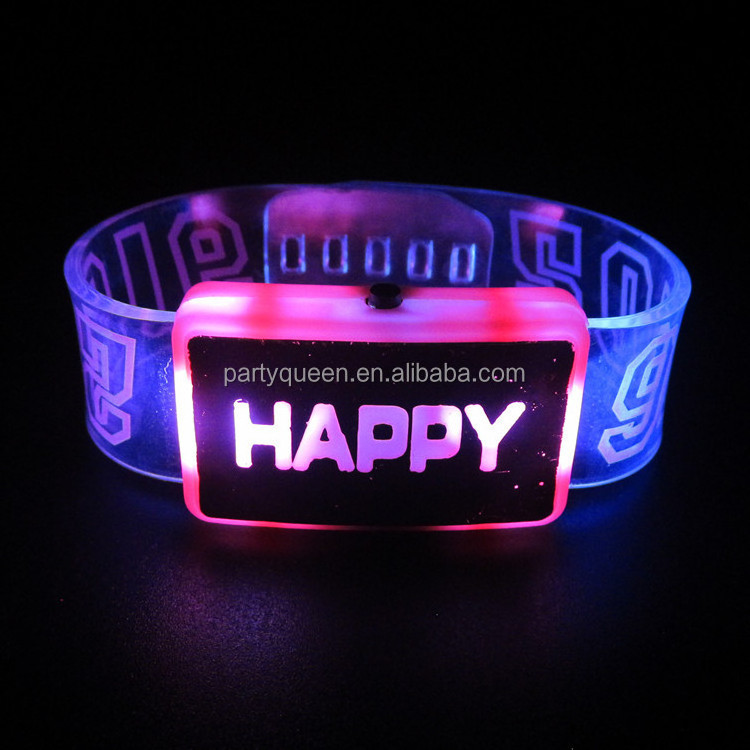 fashion lighting up bracelet,Customized led flashing bracelet