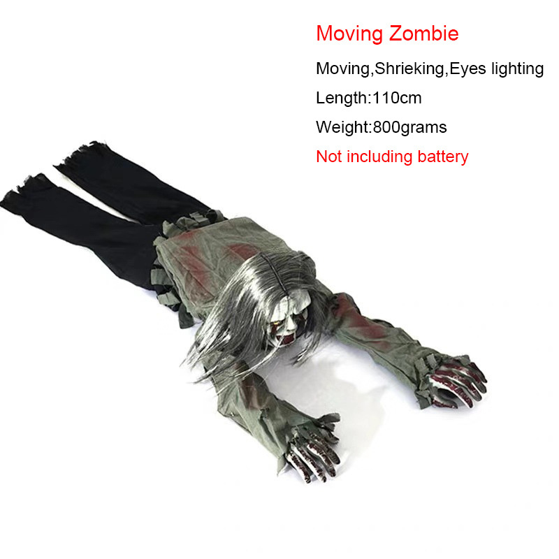 Halloween Horrible shrieking Moving Zombie Ghost Eyes Lighting