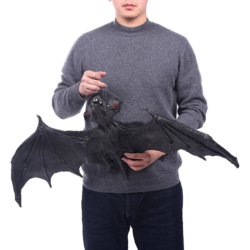 Halloween Black PU bat hanging toys for party bar decoration