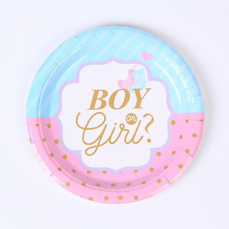 Palmy  Boy and Girl Baby Shower Party Supplies Paper Dinnerware Sets Baby Birthday Party Plate Set paper tableware set