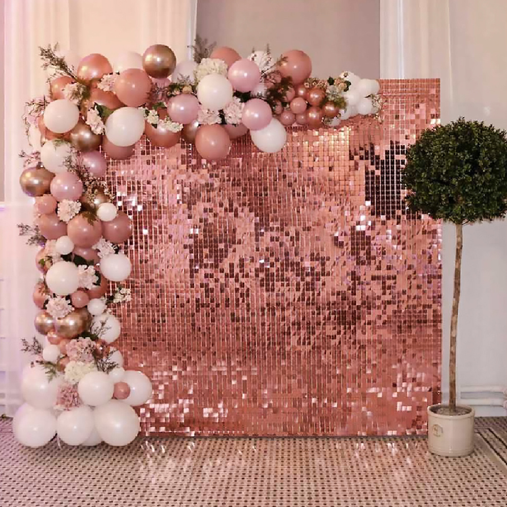 Palmy shimmer wall Wedding Stage Backdrop Shimmer Sequin Wall Panel shimmer wall panel Party wedding background decoration