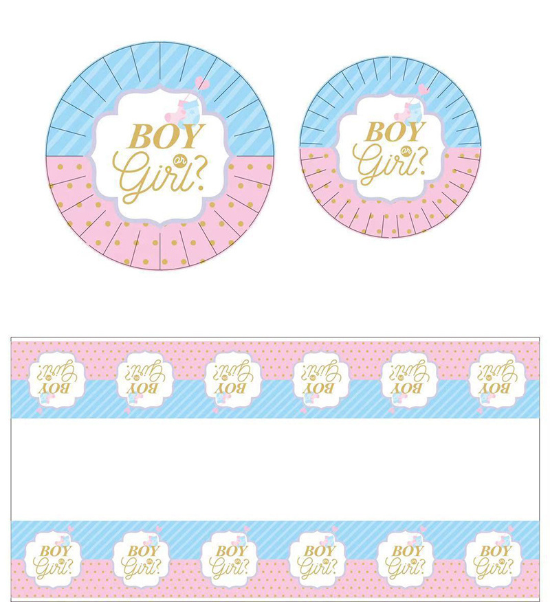 Palmy  Boy and Girl Baby Shower Party Supplies Paper Dinnerware Sets Baby Birthday Party Plate Set paper tableware set