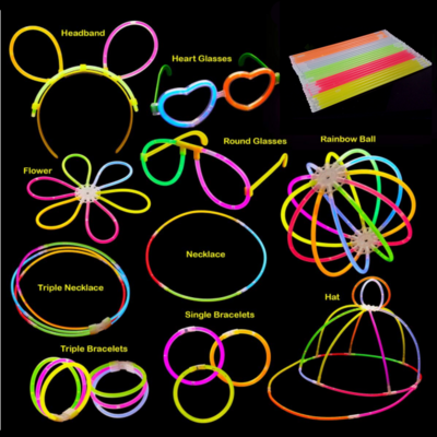 Party Supplies Glasses Bracelet Necklace Glow Stick Safety Assorted Survival 12 Hours 8 Inch Glow Stick