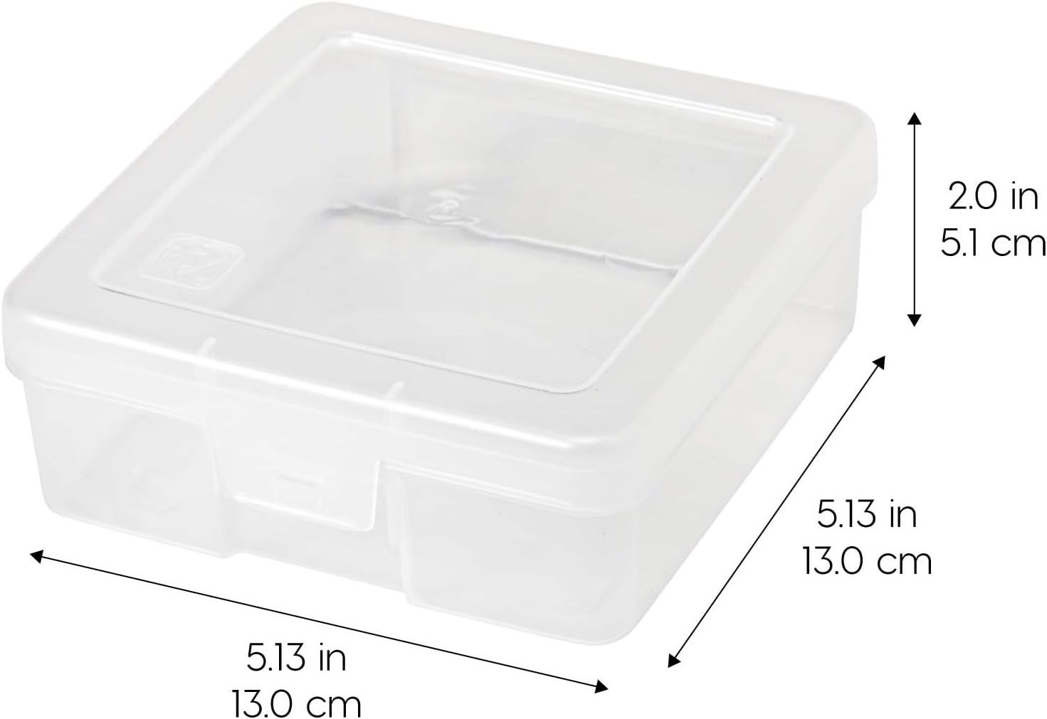 Merryart craft stackable clear small containers see through multifunctional storage box desktop plastic box with Latching Lid