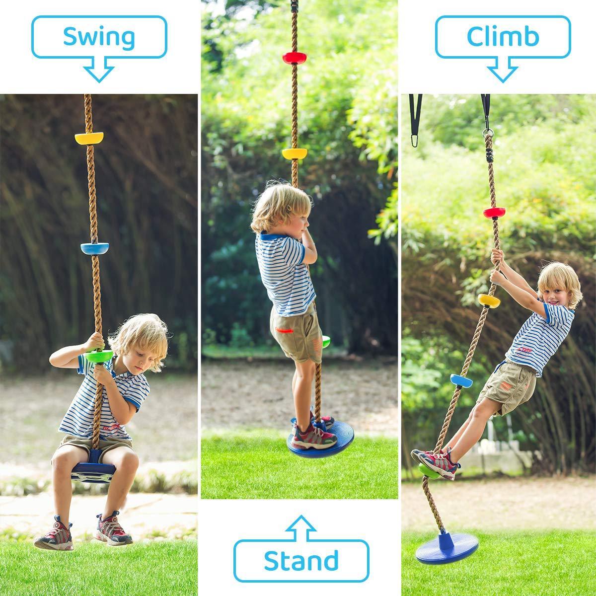 Outdoor Static Climbing Rope  Tree Swing Strap Hanging Straps Kit Holds