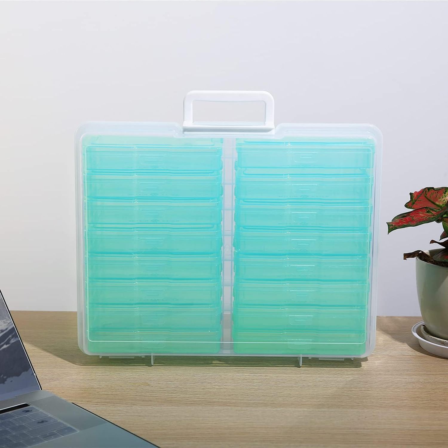 Merryart 4pcs cheap organization bins box containers photo storage case plastic organiser box photo cases