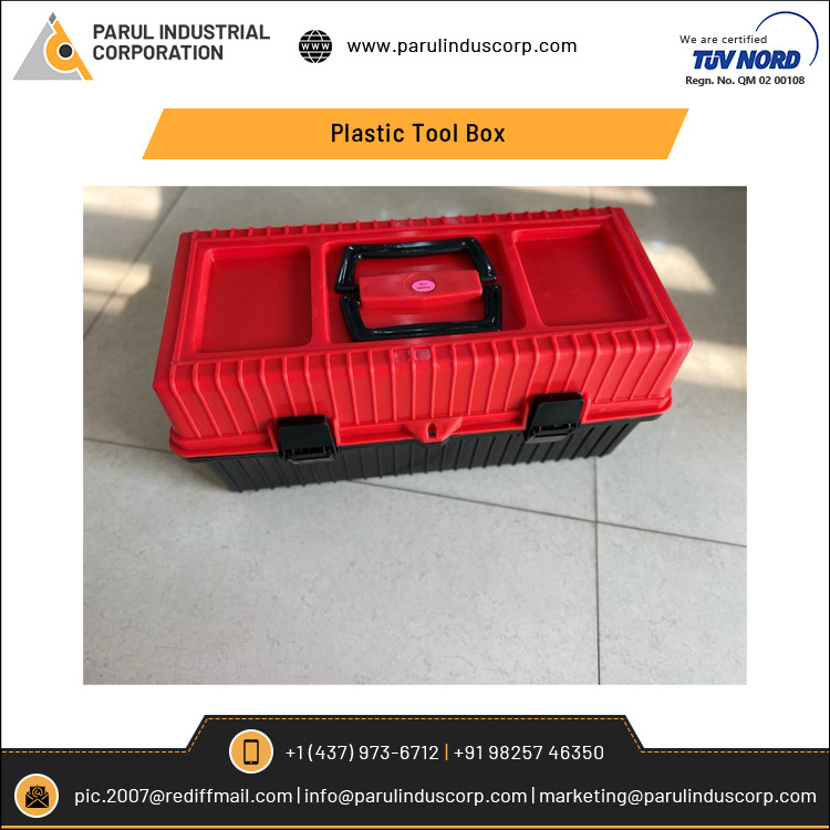 Affordable Market Price of Best Quality Plastic Tool Box with Removable Organizer Tray Available for Bulk Purchasers