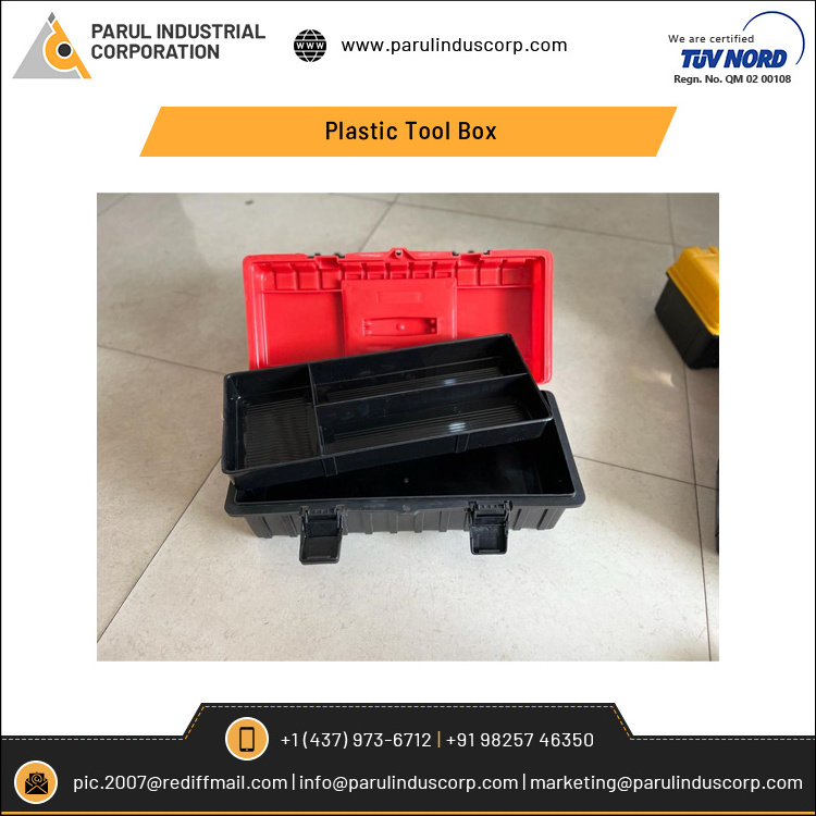 Affordable Market Price of Best Quality Plastic Tool Box with Removable Organizer Tray Available for Bulk Purchasers