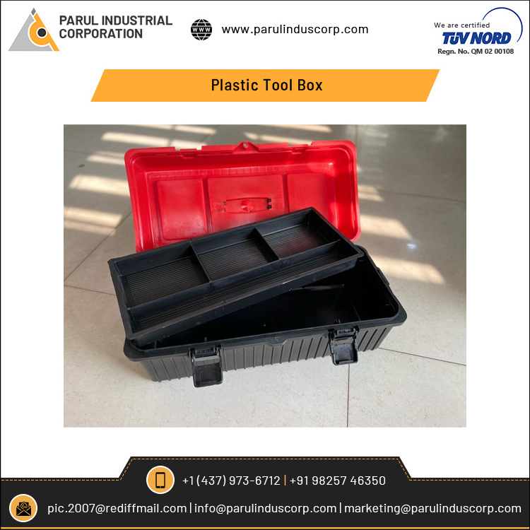 Affordable Market Price of Best Quality Plastic Tool Box with Removable Organizer Tray Available for Bulk Purchasers