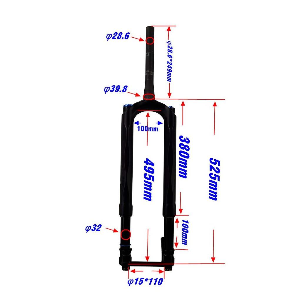 MTB Carbon Bicycle fork Mountain Bike Air Suspension forks 26