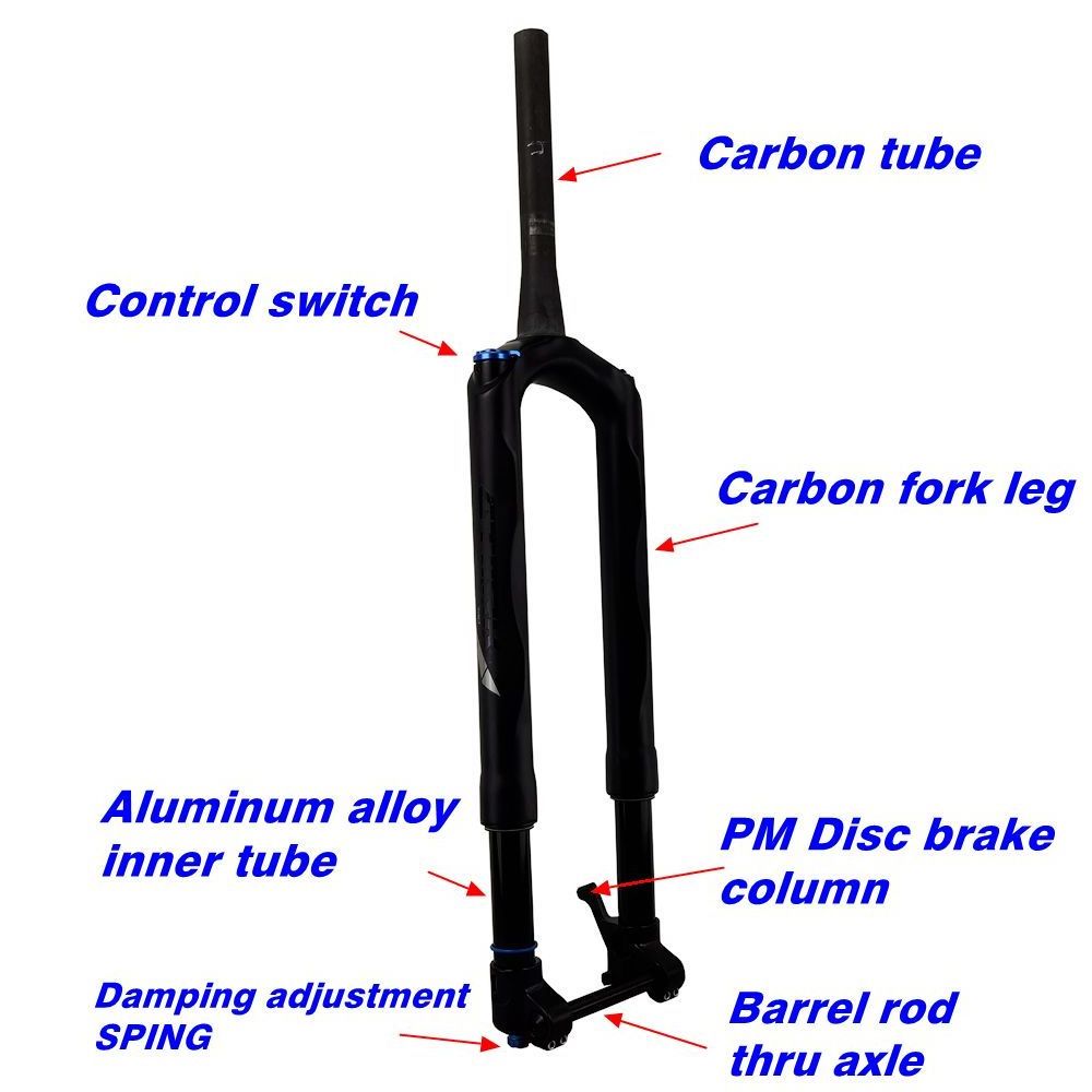 MTB Carbon Bicycle fork Mountain Bike Air Suspension forks 26