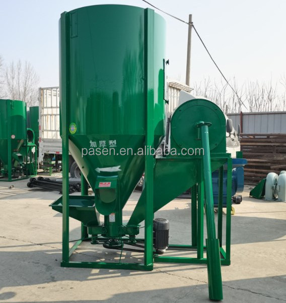 Small poultry feed mixer grinders for animal feed mills cattle feed grinding machine