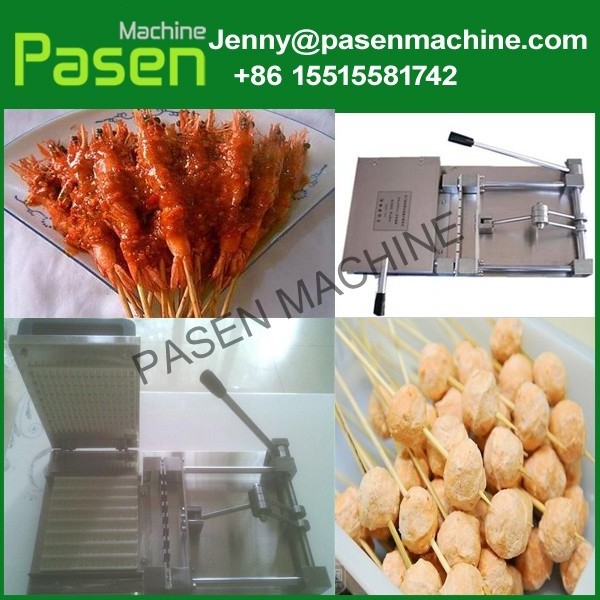 hot sale manual professional small meat skewer machine/souvlaki skewer machine