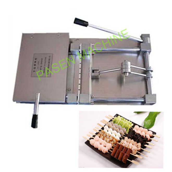 shish kebab making machine Lamb meat skewer wearing machine souvlaki skewer machine