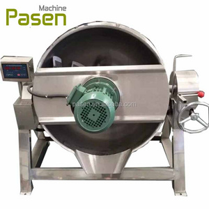 industrial cooking pots with mixer / stainless steel cooking vat / electric steam jacketed kettle cooking pot price