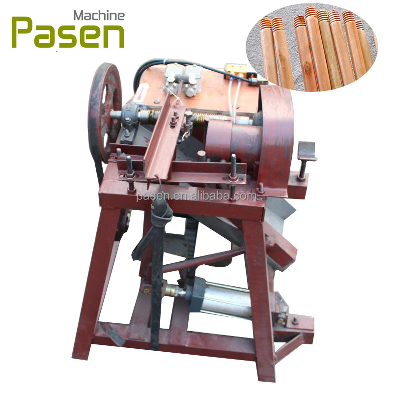 Broom stick thread machine Wooded threaded rod making machine Wood stick threading machine